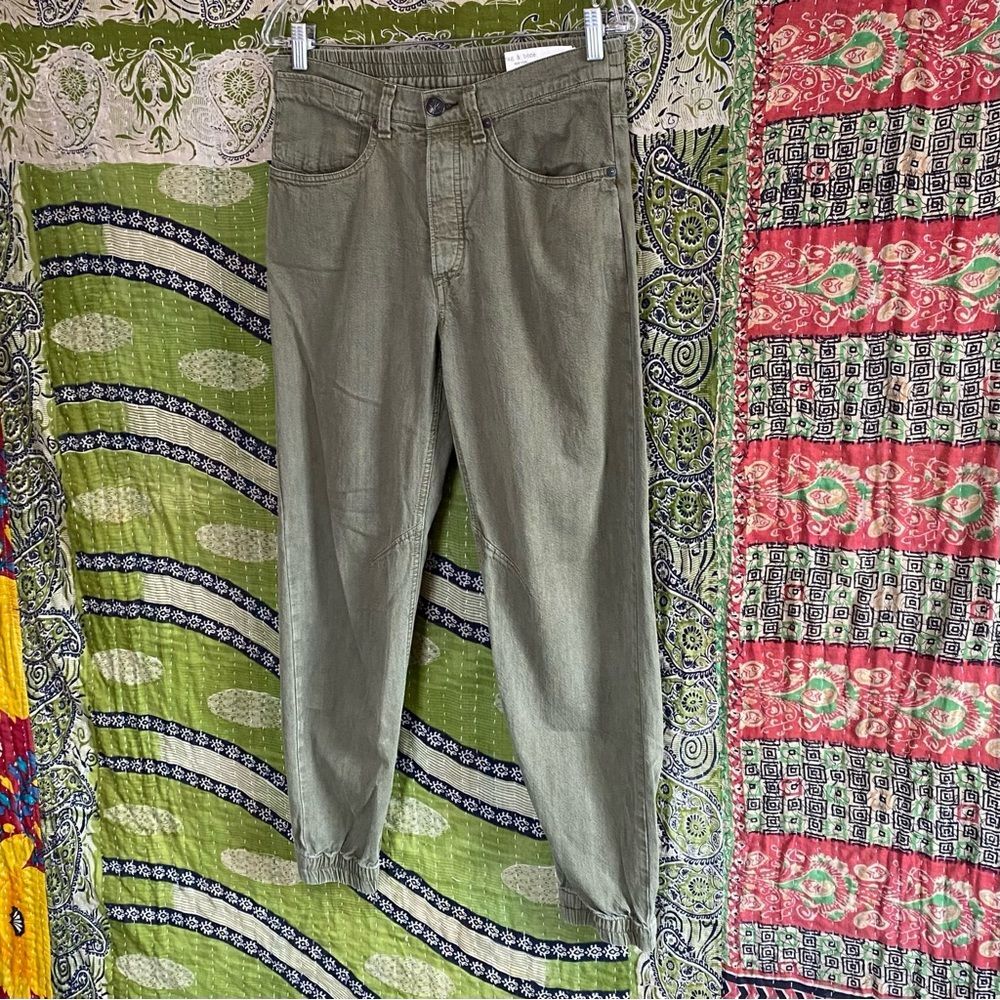 rag & bone Olive Drab Engineered Cotton Boho Jogger Pants Size 27 Best Seller - Picture 7 of 16